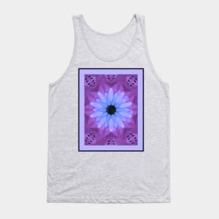 Abstract Blue Daisy Tank Top